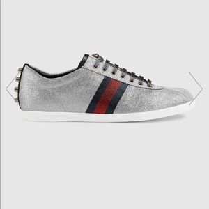 Gucci glitter web sneaker with studs